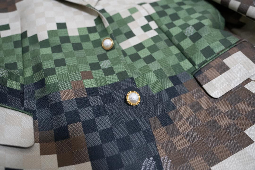 LOUIS VUITTON Damier Camouflage Single Breasted Tailored Jacket 54 Pharrell Williams 2024SS