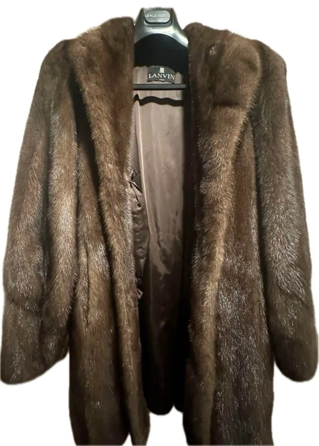 Legendary $20000 Men Woman Lanvin mink coat fur Jacket top quality Brown