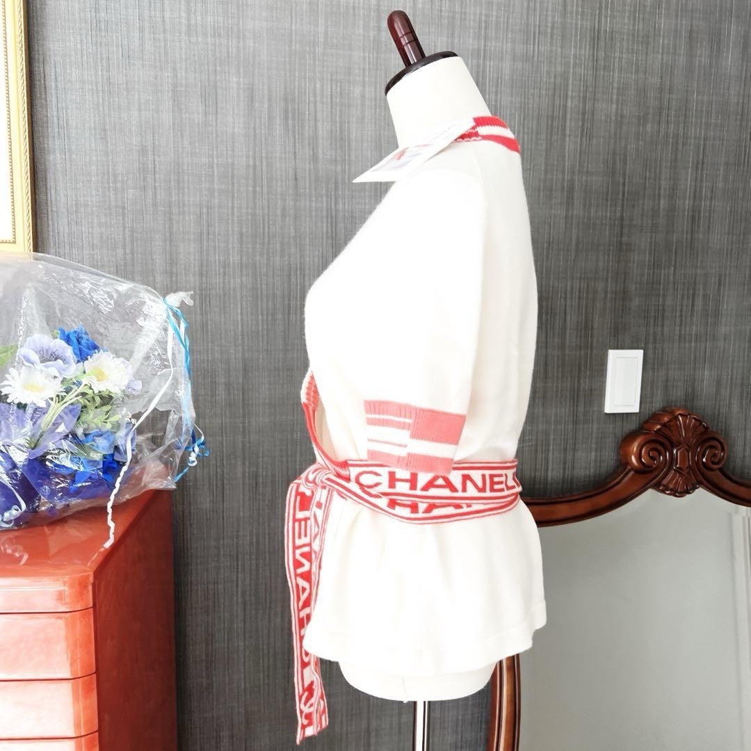 新品タグ付き シャネル カシミヤ ニットジャケット CCロゴ カーディガン セーター レディース
