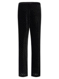 Gucci 26SS Runway GG Velvet Devoré Pants Trousers 46