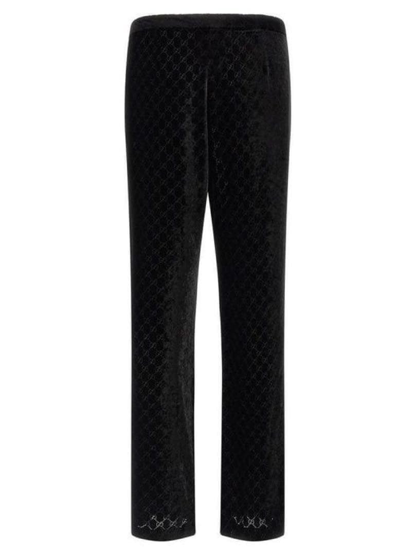 Gucci 26SS Runway GG Velvet Devoré Pants Trousers 46