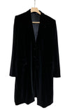 Brand New DOLCE & GABBANA Velvet Velour  Long Coat Black Size 58