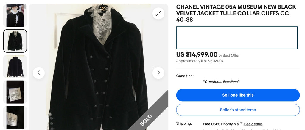 Legendary CHANEL Velvet Velour Jacket