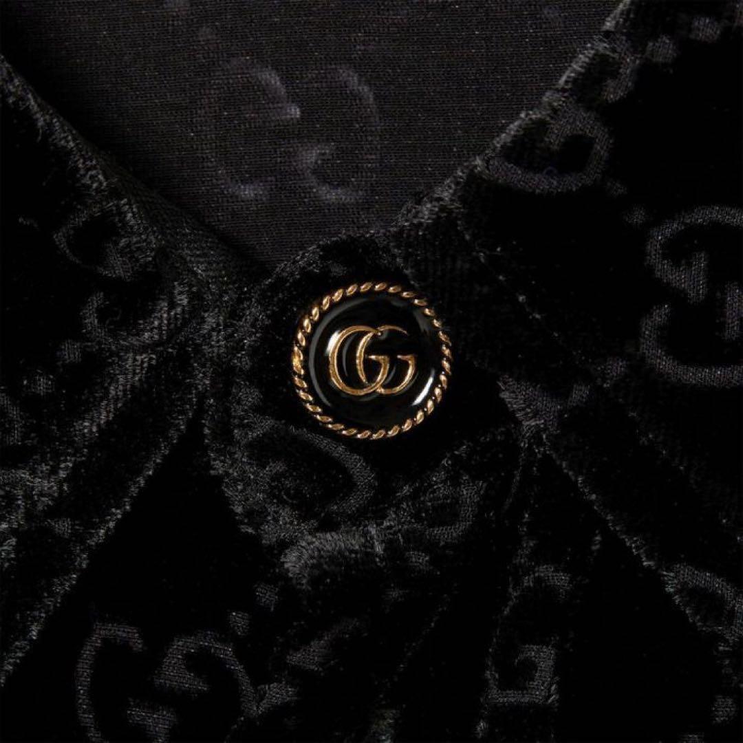 Runway 26SS Stretch GG velvet Velour devoré shirt blouse 52