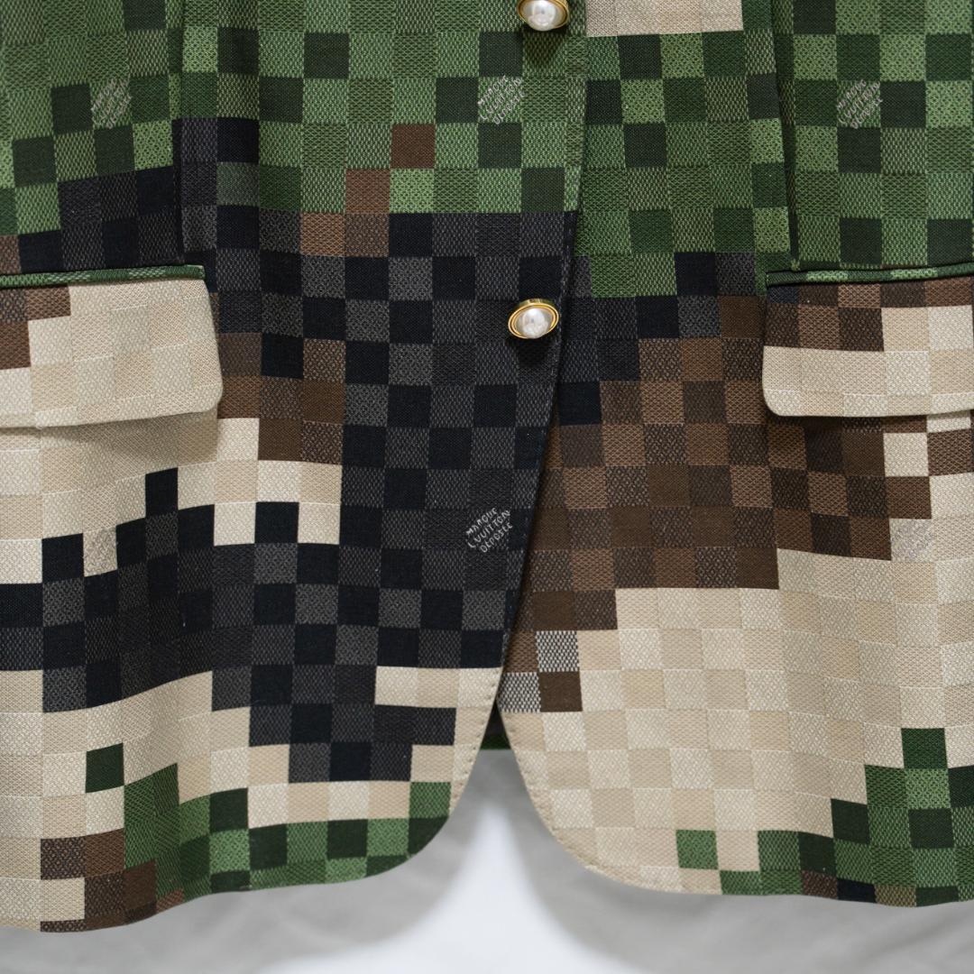 LOUIS VUITTON Damier Camouflage Single Breasted Tailored Jacket 54 Pharrell Williams 2024SS