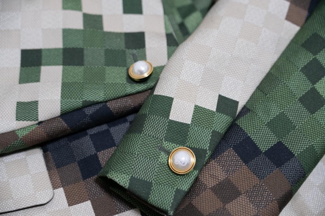 LOUIS VUITTON Damier Camouflage Single Breasted Tailored Jacket 54 Pharrell Williams 2024SS