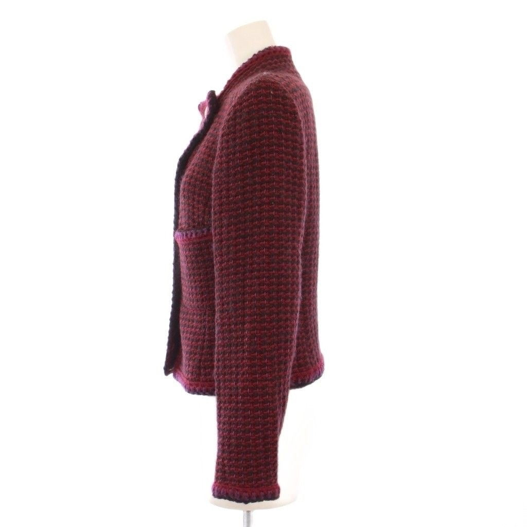 Chanel Tweed Jacket Blazer Red Size 36