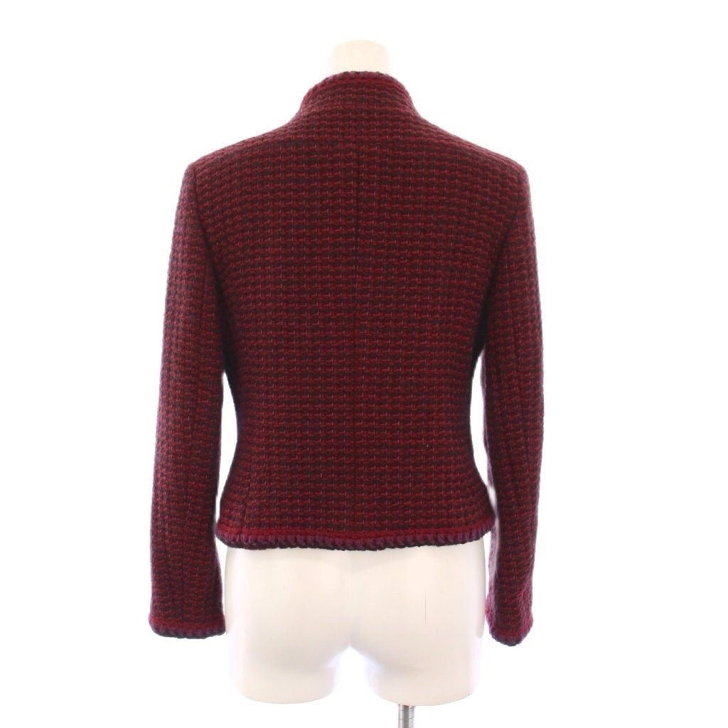 Chanel Tweed Jacket Blazer Red Size 36