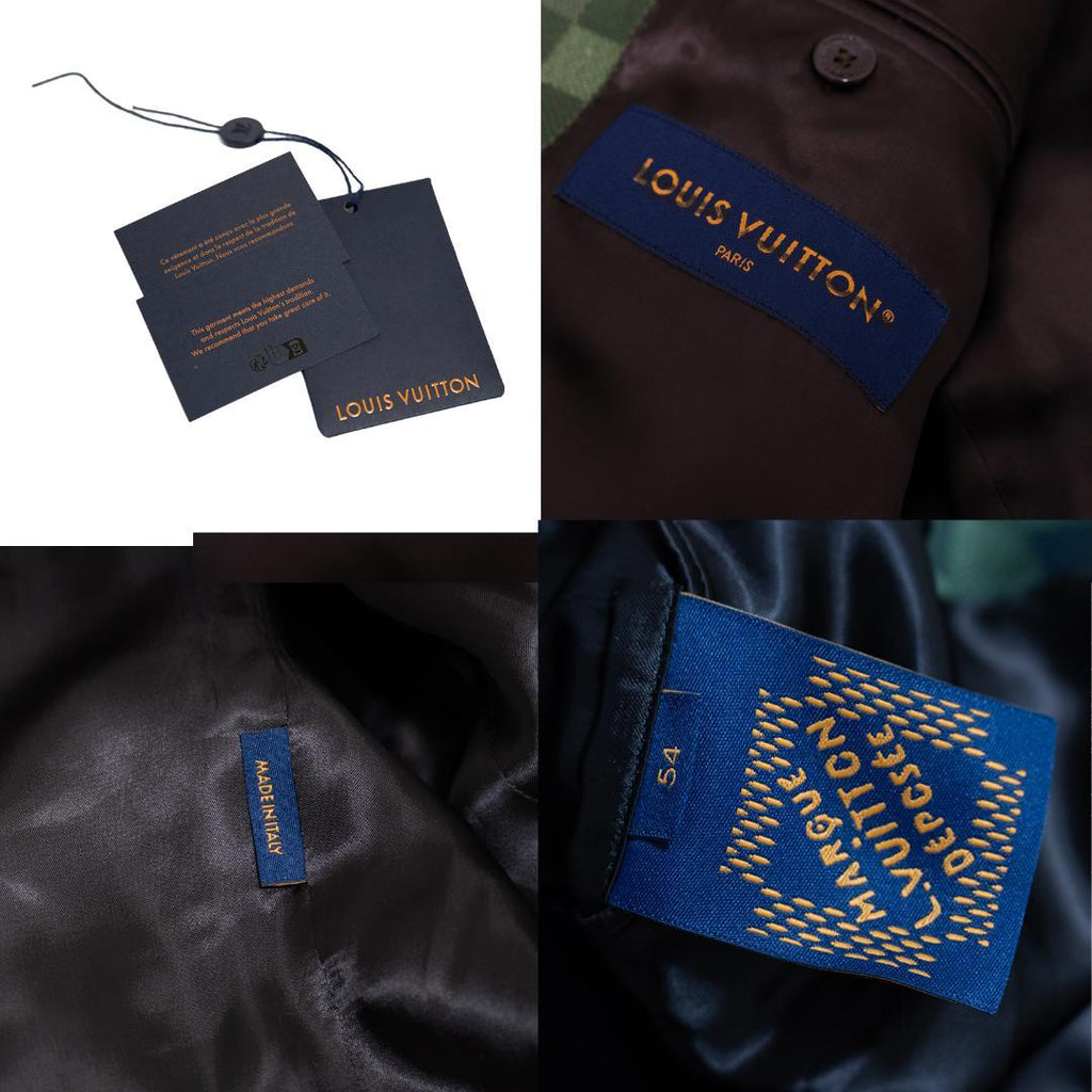 LOUIS VUITTON Damier Camouflage Single Breasted Tailored Jacket 54 Pharrell Williams 2024SS