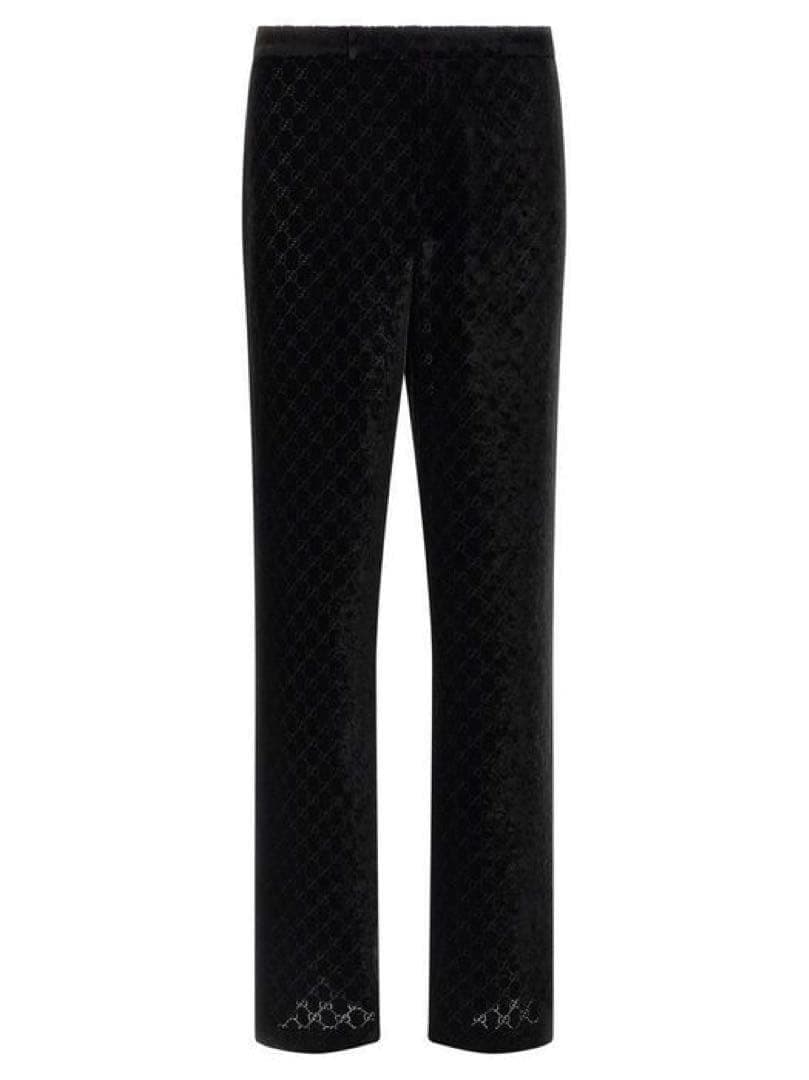 Gucci 26SS Runway GG Velvet Devoré Pants Trousers 46