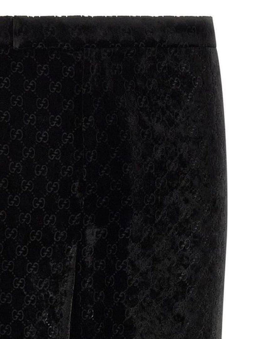 Gucci 26SS Runway GG Velvet Devoré Pants Trousers 46