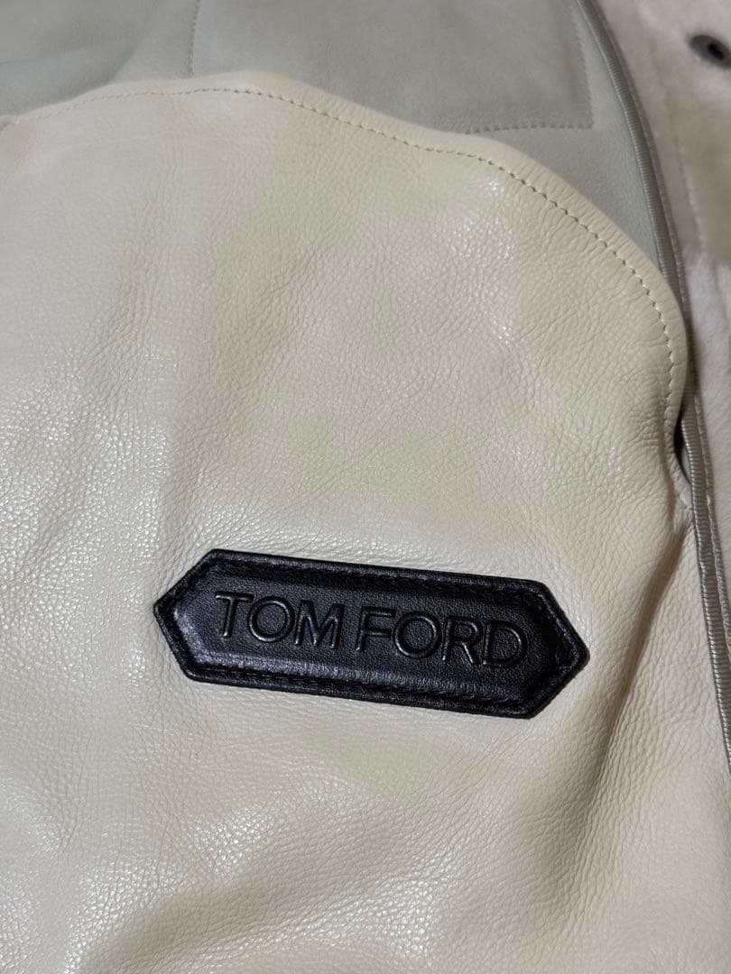 Tom Ford Haircalf Lamb Leather Mouton Jacket Size 50