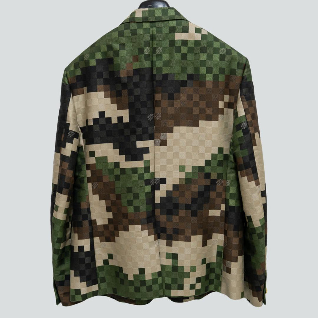 LOUIS VUITTON Damier Camouflage Single Breasted Tailored Jacket 54 Pharrell Williams 2024SS