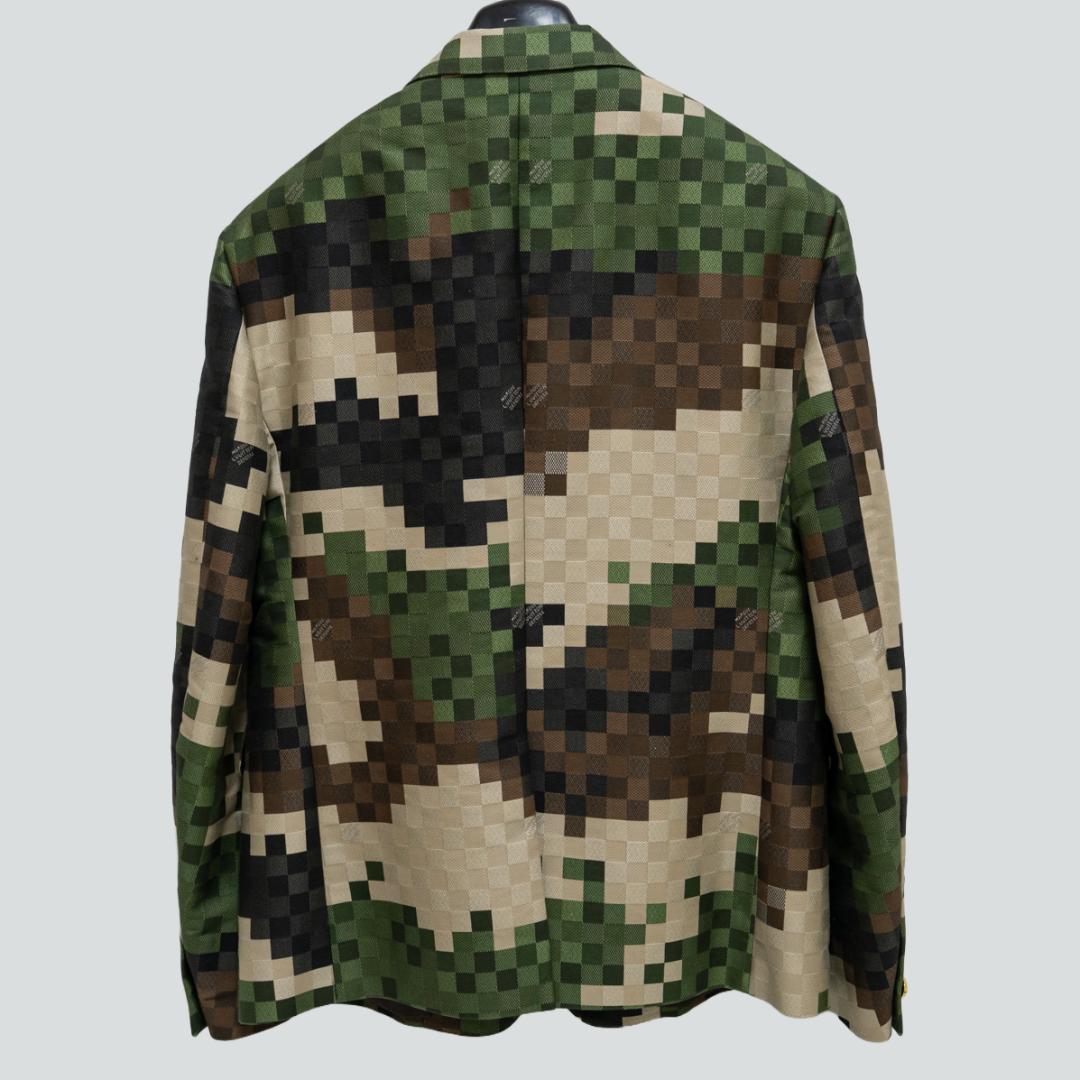 LOUIS VUITTON Damier Camouflage Single Breasted Tailored Jacket 54 Pharrell Williams 2024SS