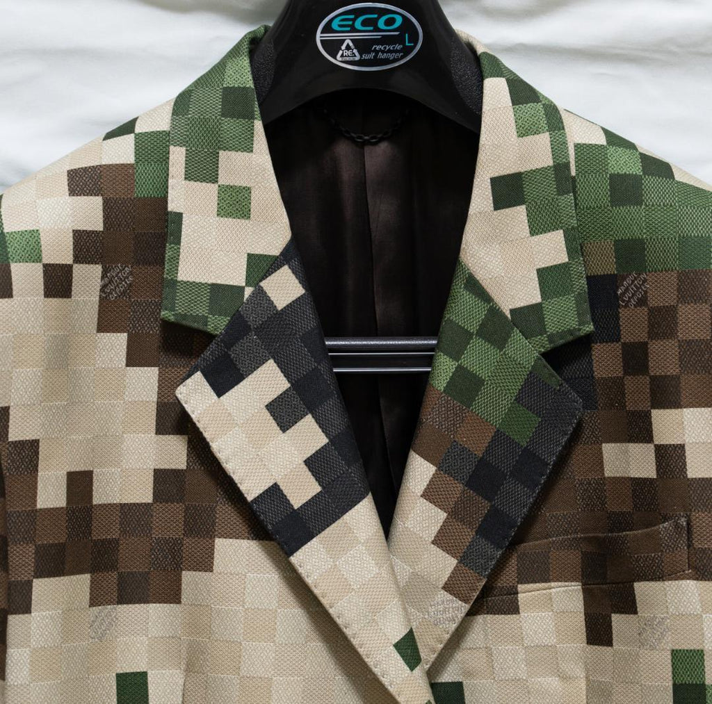 LOUIS VUITTON Damier Camouflage Single Breasted Tailored Jacket 54 Pharrell Williams 2024SS