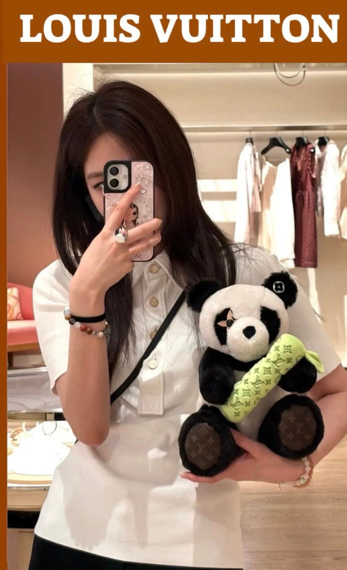 New Louis Vuitton Doudou Panda PM Figure stuffed toy
