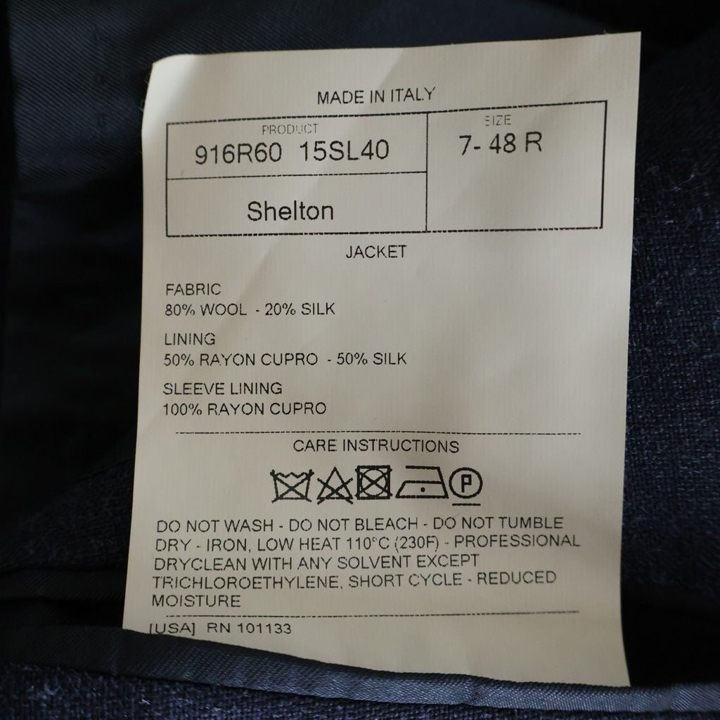 TOM FORD SHELTON Wool Single-Breasted Tailored Jacket Navy Size 48R