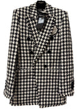 BALMAIN Patterned Double-Breasted Jacket Size 52