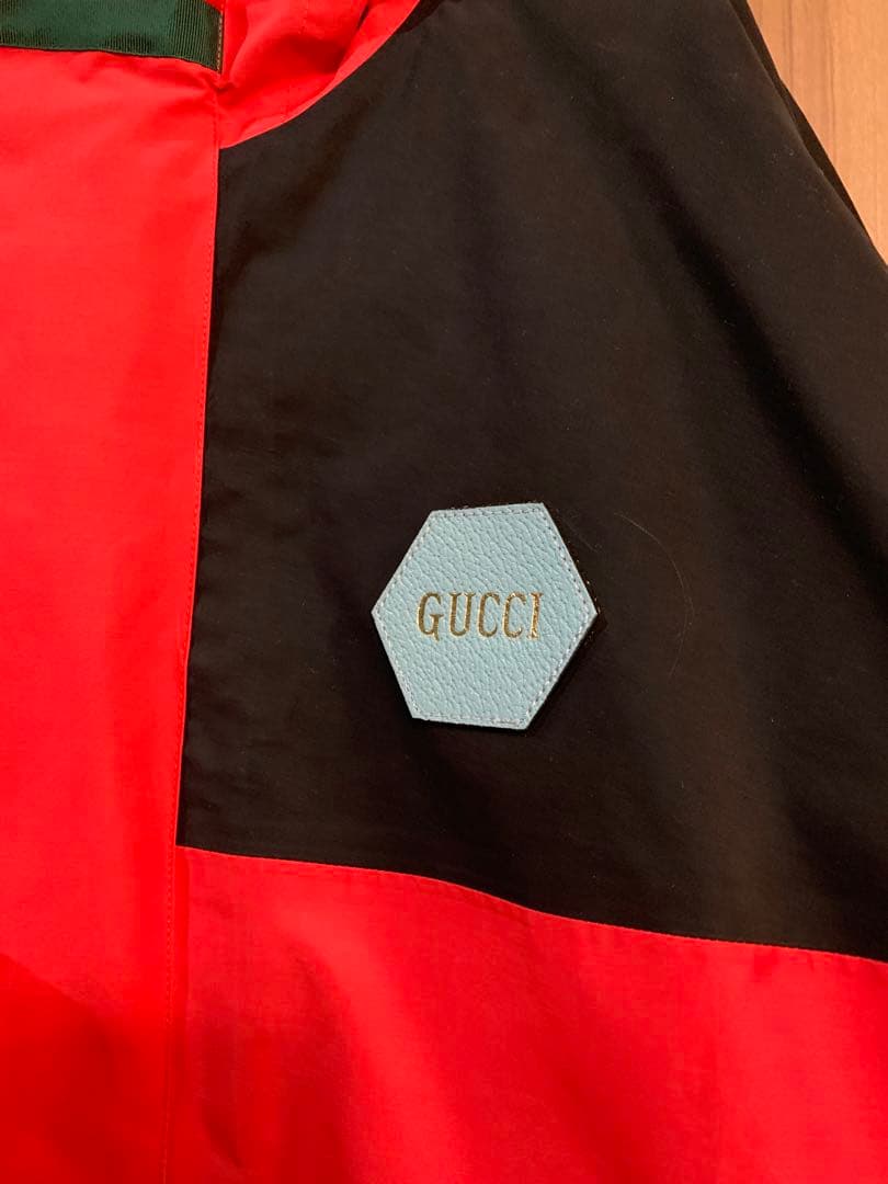 NWT GUCCI 100 Cotton Blend Zip Hood Jacket Red Size 48