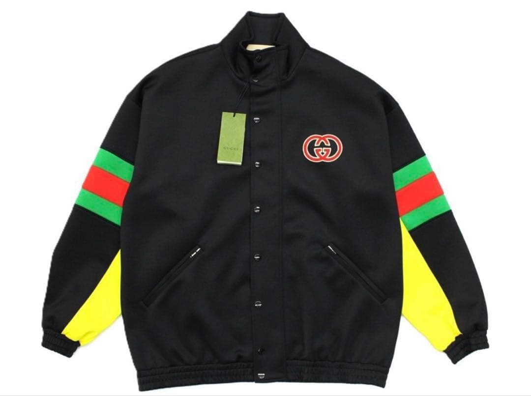 NWT GUCCI G Patch x Web Stripe Jacket Size XL