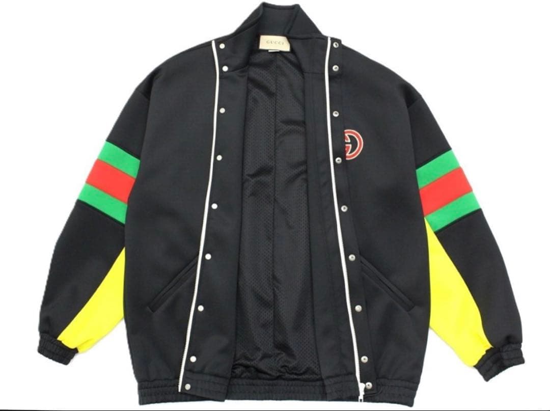 NWT GUCCI G Patch x Web Stripe Jacket Size XL