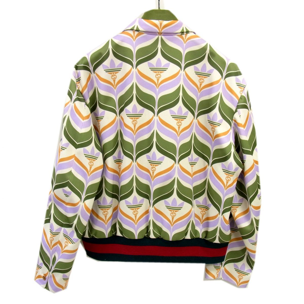 GUCCI x adidas 22AW トレフォイルプリント ジップ ブルゾン ジャケット マルチカラー サイズ52