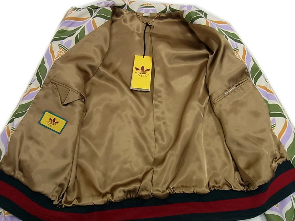 GUCCI x adidas 22AW トレフォイルプリント ジップ ブルゾン ジャケット マルチカラー サイズ52