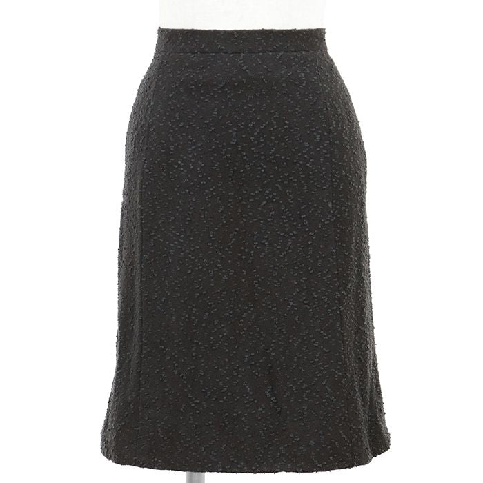 CHANEL 97C Vintage Double-Breasted Tweed Jacket & Skirt Set Charcoal Size 38