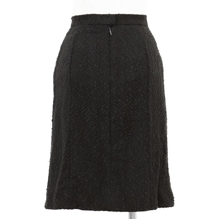 CHANEL 97C Vintage Double-Breasted Tweed Jacket & Skirt Set Charcoal Size 38