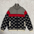 GUCCI GG Pattern Knit Blouson Jacket Multicolour Size L