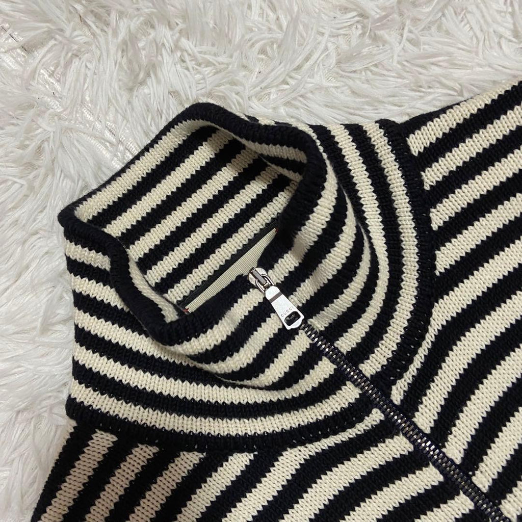GUCCI GG Pattern Knit Blouson Jacket Multicolour Size L