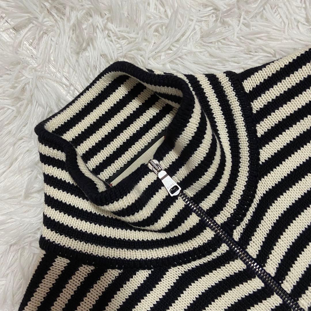 GUCCI GG Pattern Knit Blouson Jacket Multicolour Size L