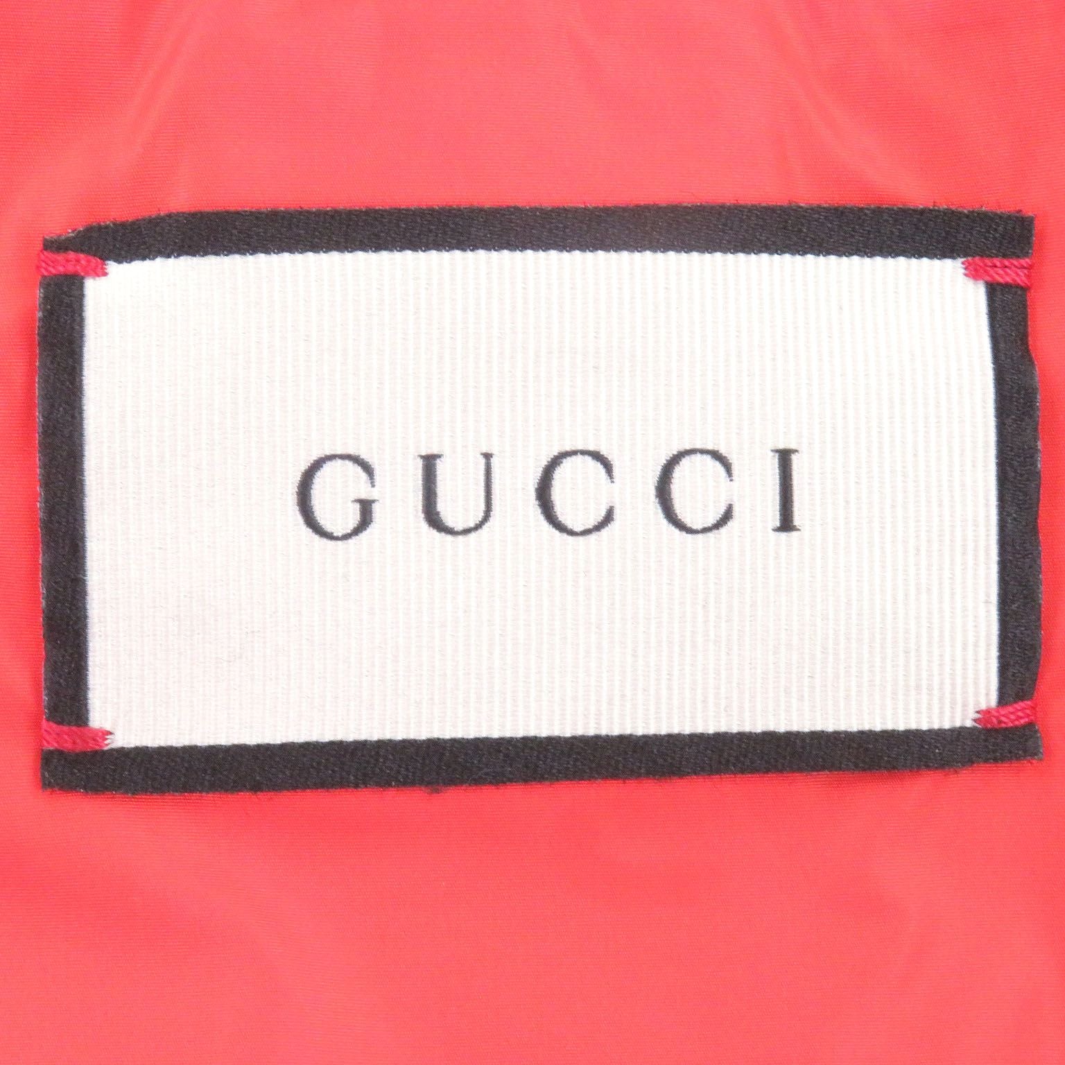 GUCCI セガプール パッチロゴ パッド入りナイロンコート 黒 サイズ50