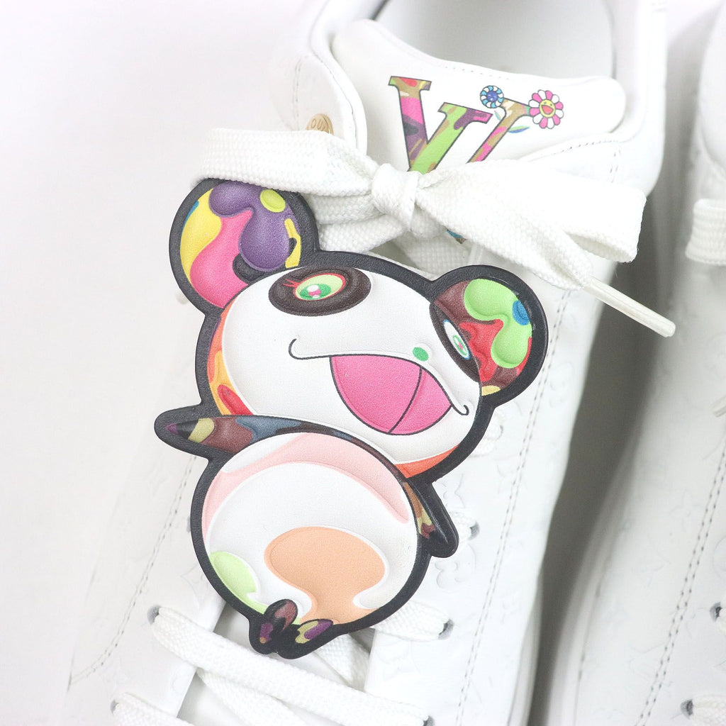 LOUIS VUITTON x Takashi Murakami 2024 Timeout Line Leather Panda Monogram Low-Top Sneaker White Size 42