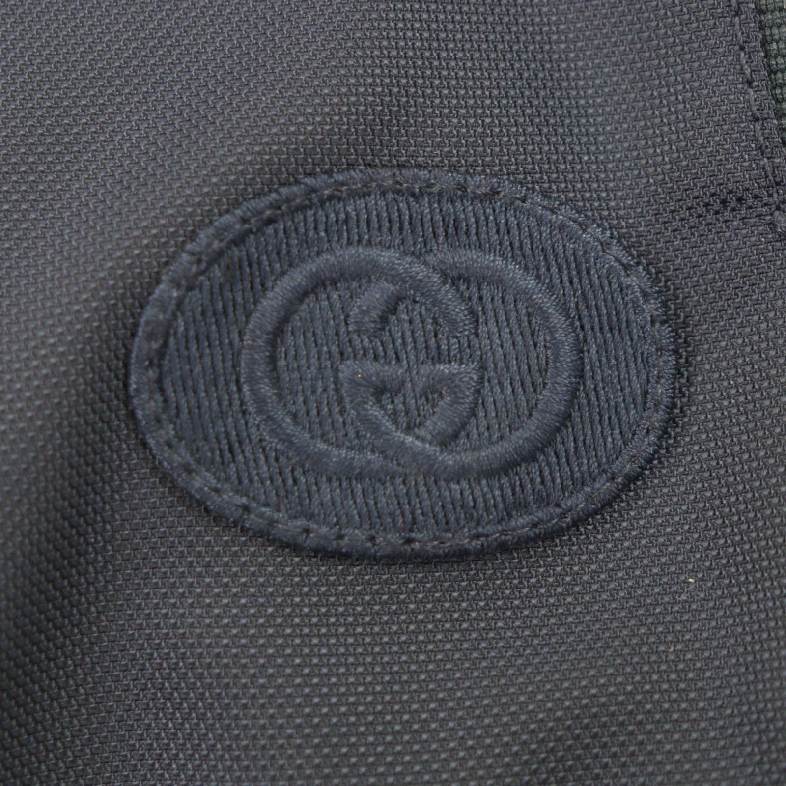 GUCCI 24SS GG Canvas Logo Patch Padded Zip-Up Blouson Navy Beige Size 50