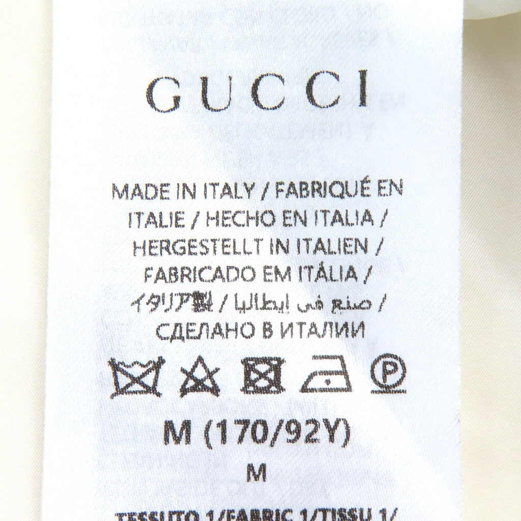 NWT GUCCI 24AW GGインターシャ フーデッドジップアップ ウールフリースジャケット アイボリーベージュ サイズM