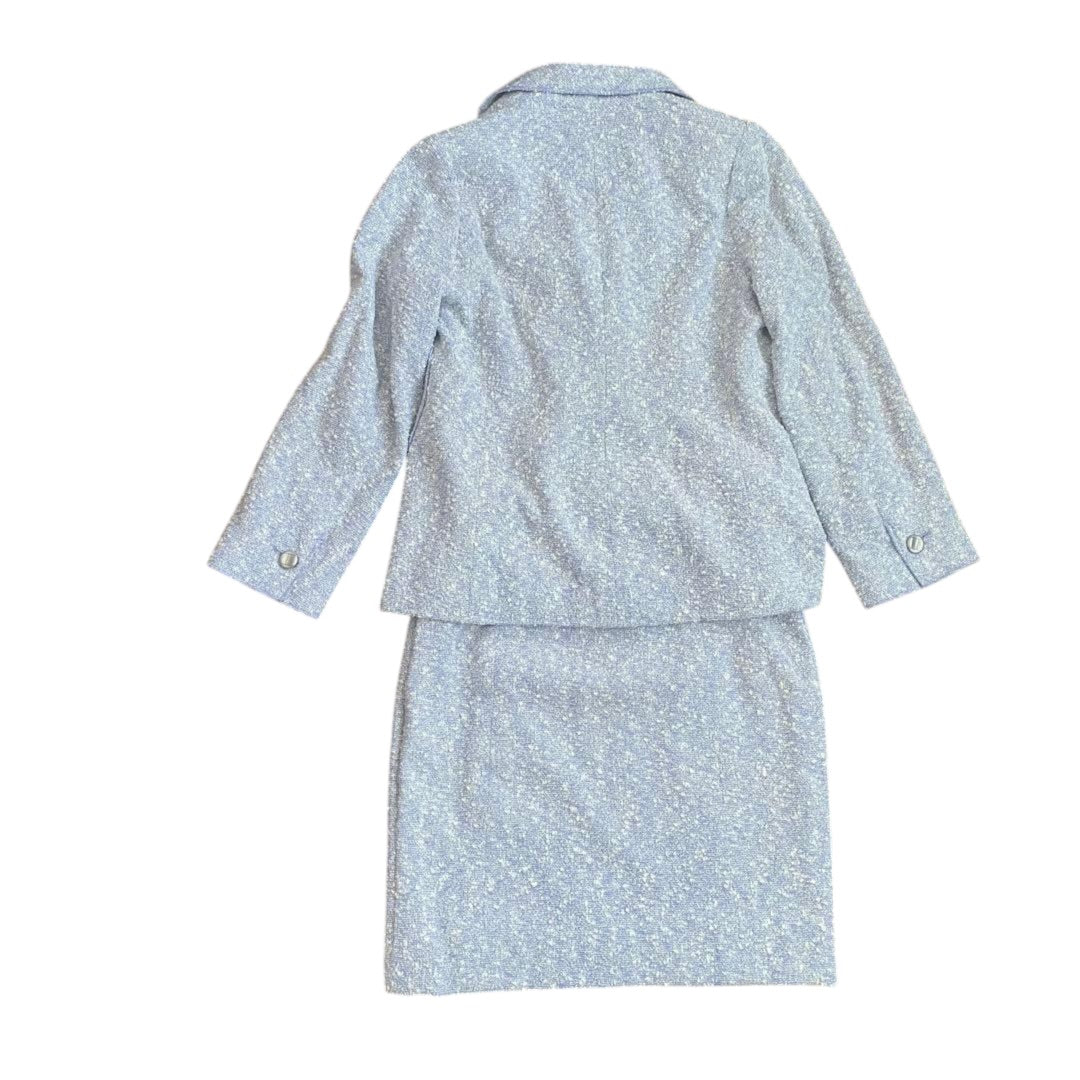 CHANEL 98P Mixed Tweed Jacket & Skirt Set Lavender Size 38