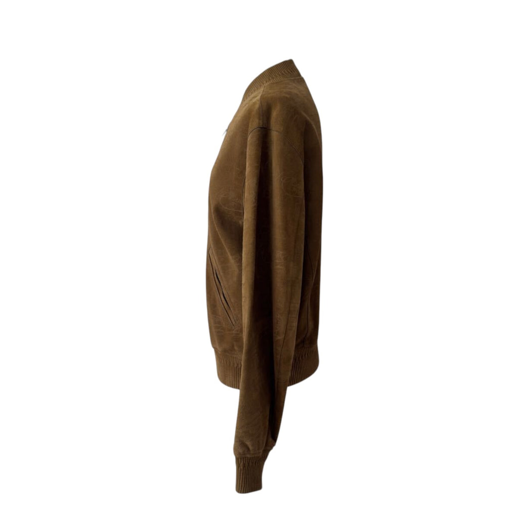 $9000 Berluti 2023 Limited Calligraphy Scritto Suede Leather Bomber Jacket Brown Size 48