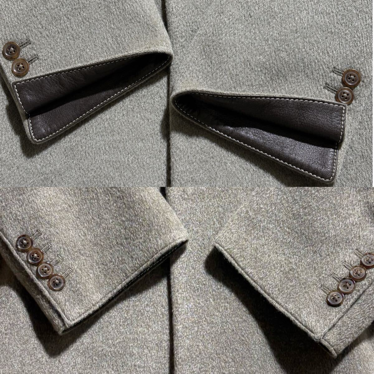 Hermes 100% Cashmere Chester Coat Greige Size 50 XL