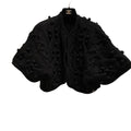 CHANEL 100% Cashmere Knit Bolero Cardigan Black Size 34