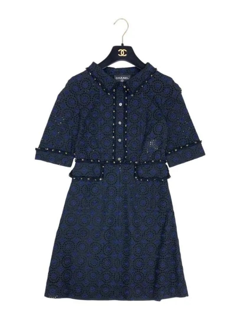 CHANEL 06P Openwork Knit Dress Size 36