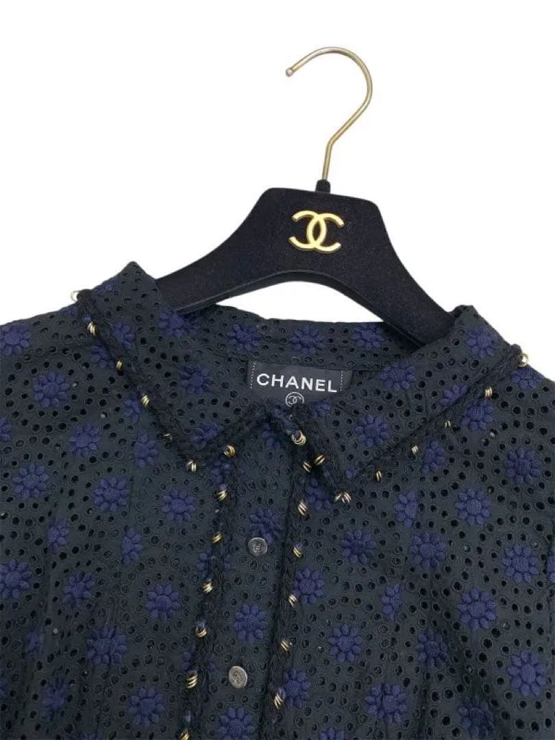 CHANEL 06P Openwork Knit Dress Size 36