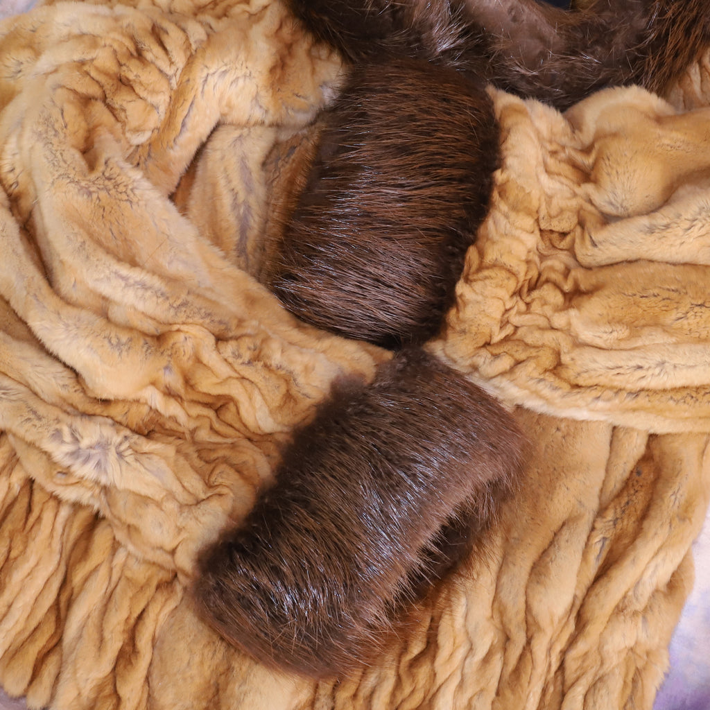 Louis Vuitton Near-New Sheared Weasel Fur Coat Size 36