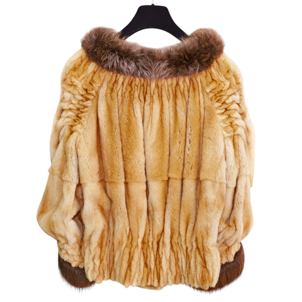 Louis Vuitton Near-New Sheared Weasel Fur Coat Size 36
