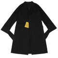 Yohji Yamamoto POUR HOMME Wool Gabardine Sleeve String Long Jacket Size 4 — Black