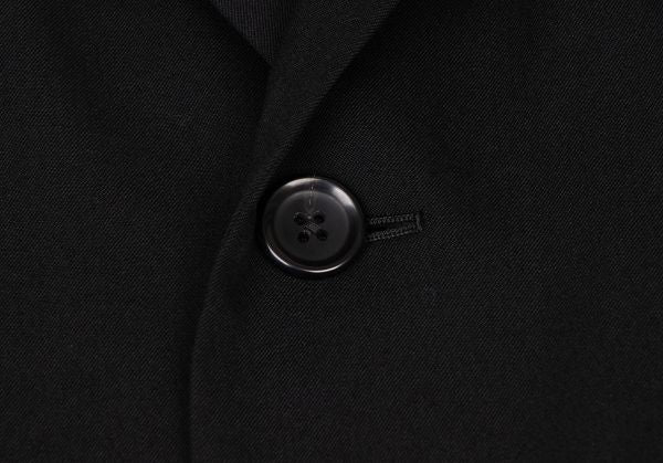 Yohji Yamamoto POUR HOMME Wool Gabardine Sleeve String Long Jacket Size 4 — Black