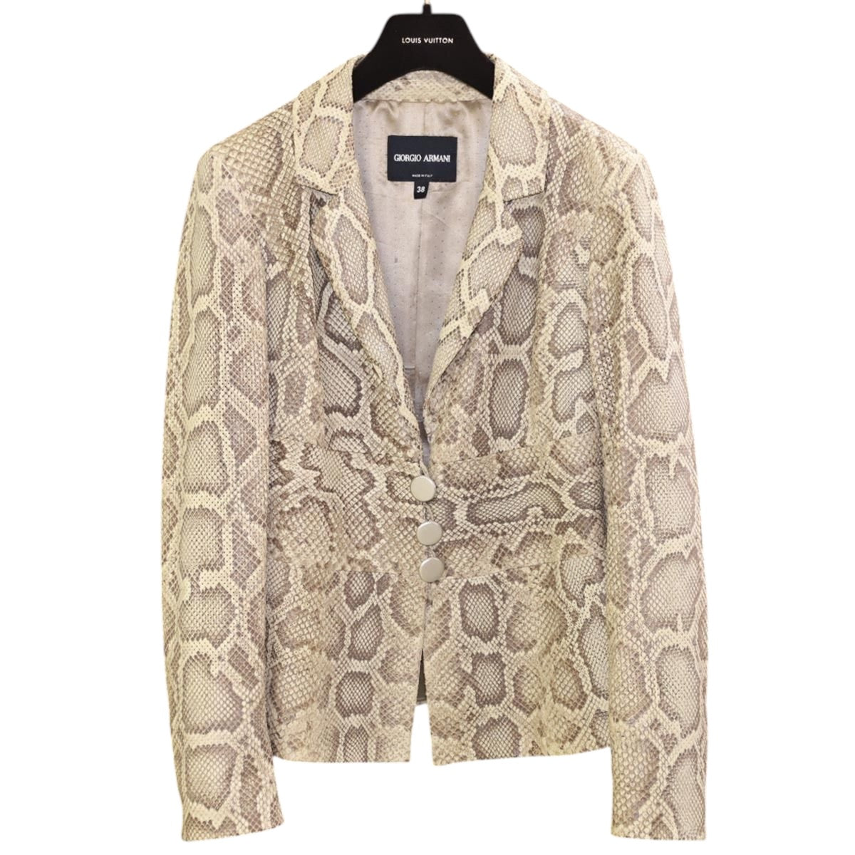 GIORGIO ARMANI Python Leather Jacket Size 38