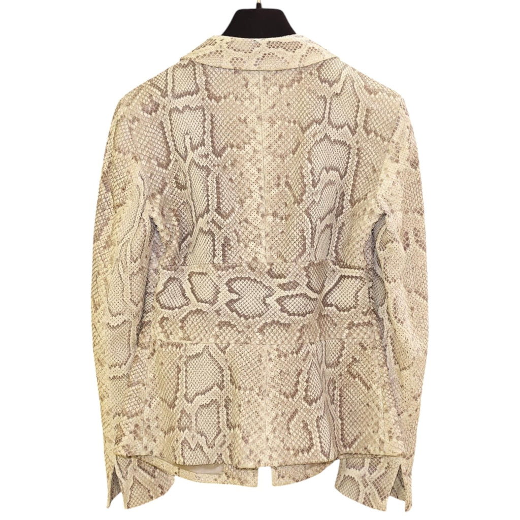 GIORGIO ARMANI Python Leather Jacket Size 38