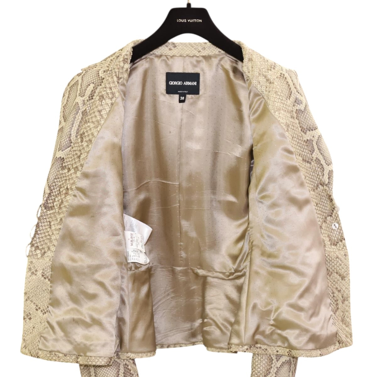 GIORGIO ARMANI Python Leather Jacket Size 38