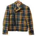 GUCCI METAMORFOSI Check Riders Tailored Jacket Size 46 — Yellow / Green